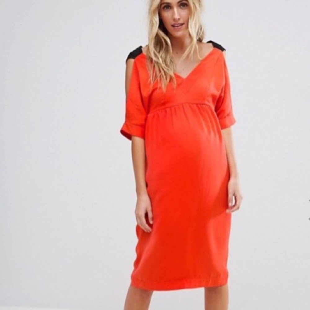 ASOS Orange Maternity Dress